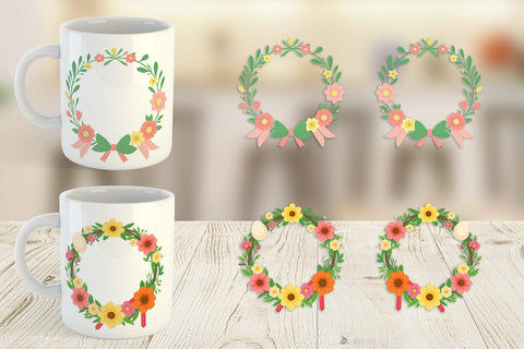 Mug Wrap Easter Wreath Sublimation artnoy 