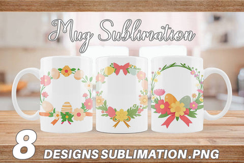 Mug Wrap Easter Wreath Sublimation artnoy 