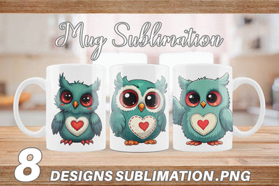 Mug Wrap Eerie Owl Journey Sublimation artnoy 