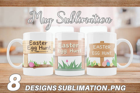 Mug Wrap Egg Hunt Sign Sublimation artnoy 