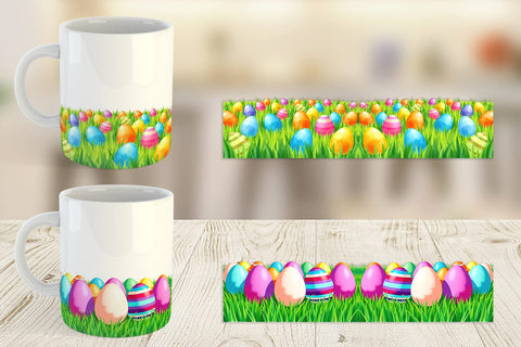 Mug Wrap Eggs on Grass Sublimation artnoy 