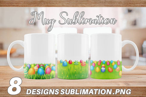 Mug Wrap Eggs on Grass Sublimation artnoy 