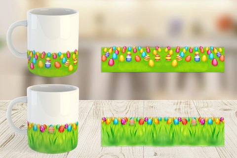 Mug Wrap Eggs on Grass Sublimation artnoy 