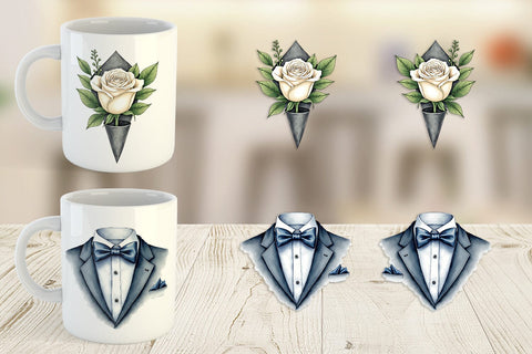 Mug Wrap Elegant Bridal Accessories and Keepsakes Sublimation artnoy 