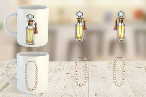 Mug Wrap Elegant Bridal Accessories and Keepsakes Sublimation artnoy 