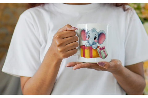 Mug Wrap Elephant Gift Sublimation artnoy 