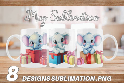 Mug Wrap Elephant Gift Sublimation artnoy 