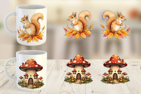 Mug Wrap Enchanted Autumn Forest Sublimation artnoy 