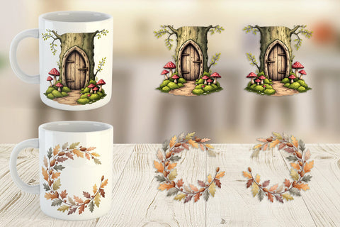 Mug Wrap Enchanted Autumn Forest Sublimation artnoy 