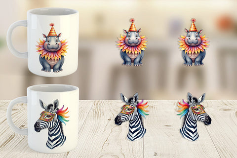 Mug Wrap Enchanted Forest Masquerade Animal Sublimation artnoy 