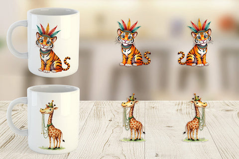 Mug Wrap Enchanted Forest Masquerade Animal Sublimation artnoy 
