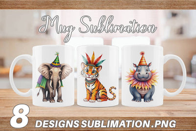 Mug Wrap Enchanted Forest Masquerade Animal Sublimation artnoy 