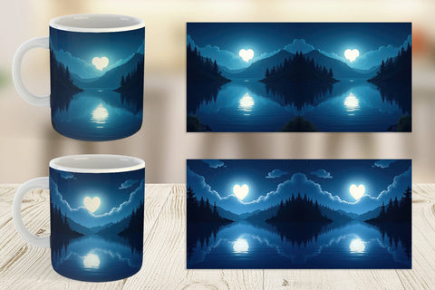 Mug Wrap Enchanted Lake Sublimation artnoy 