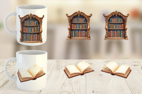 Mug Wrap Enchanted Reading Nook Sublimation artnoy 