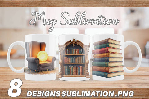 Mug Wrap Enchanted Reading Nook Sublimation artnoy 