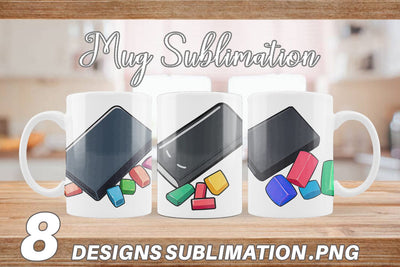 Mug Wrap Eraser and Chalk Sublimation artnoy 