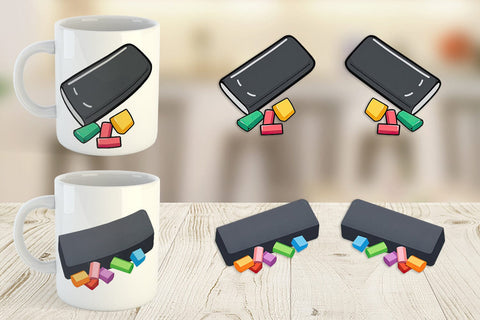 Mug Wrap Eraser and Chalk Sublimation artnoy 