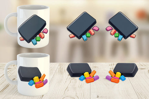 Mug Wrap Eraser and Chalk Sublimation artnoy 