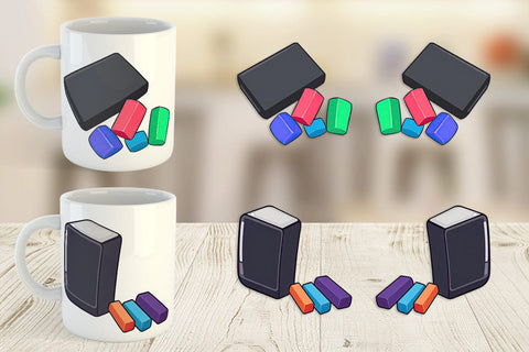 Mug Wrap Eraser and Chalk Sublimation artnoy 