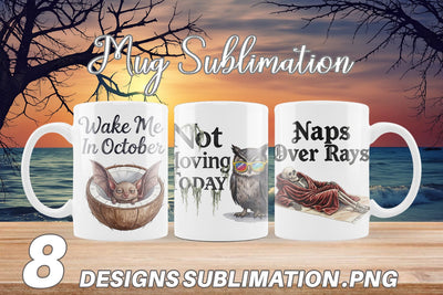 Mug Wrap Eternally Lazy Goth Summer Quote Sublimation artnoy 