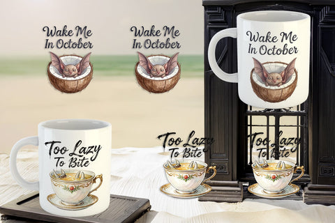 Mug Wrap Eternally Lazy Goth Summer Quote Sublimation artnoy 
