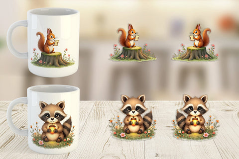 Mug Wrap Ethereal Forest Creatures Sublimation artnoy 