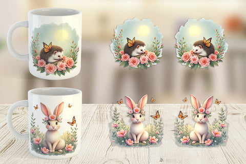 Mug Wrap Ethereal Forest Creatures Sublimation artnoy 