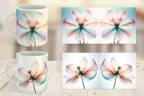 Mug Wrap Ethereal Pastel Flower Sublimation artnoy 