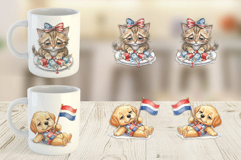 Mug Wrap Exhausted BBQ Animal Burnout Vibes Sublimation artnoy 