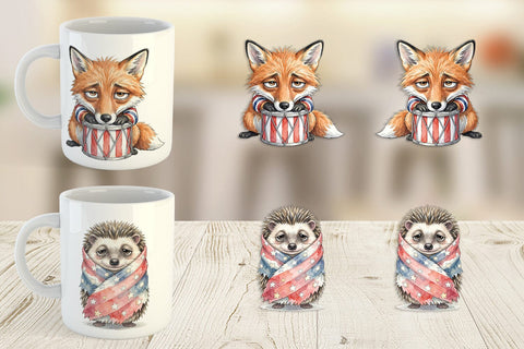 Mug Wrap Exhausted BBQ Animal Burnout Vibes Sublimation artnoy 