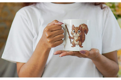 Mug Wrap Exhausted Hiker Animal Watercolor SVG artnoy 