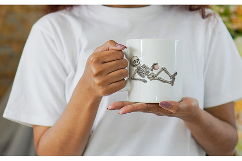 Mug Wrap Exhausted Lazy Dad Bone Watercolor Sublimation artnoy 