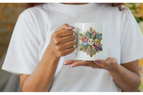 Mug Wrap Fabric Christmas Treat Patchwork Sublimation artnoy 