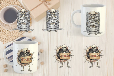 Mug Wrap Failed DIY Dad Bone Watercolor Sublimation artnoy 