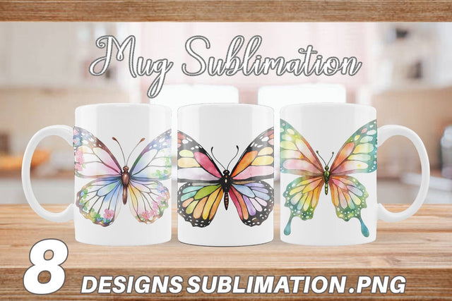 Mug Wrap Fairy Butterfly Sublimation artnoy 