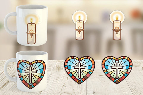 Mug Wrap Faithful Pastels Sublimation artnoy 