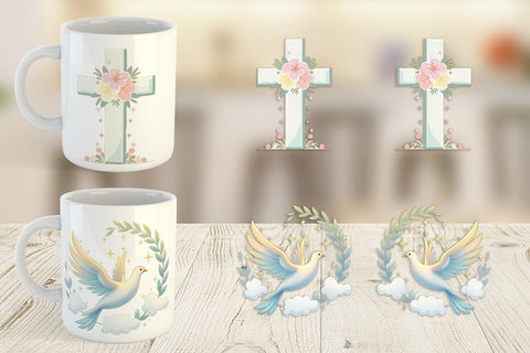 Mug Wrap Faithful Pastels Sublimation artnoy 