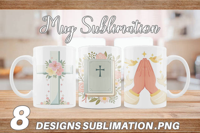Mug Wrap Faithful Pastels Sublimation artnoy 