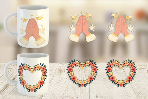 Mug Wrap Faithful Pastels Sublimation artnoy 