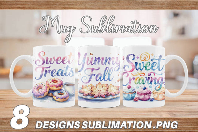 Mug Wrap Fall Bakery & Coffee Quotes Sublimation artnoy 