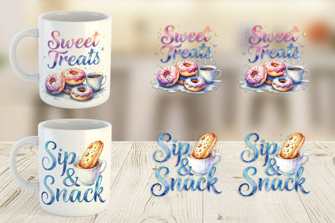 Mug Wrap Fall Bakery & Coffee Quotes Sublimation artnoy 