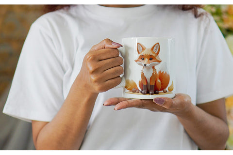 Mug Wrap Fall Fox Sublimation artnoy 