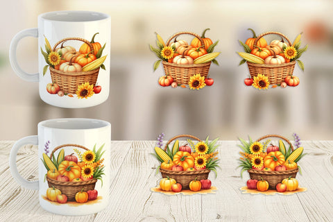Mug Wrap Fall Fruit Sublimation artnoy 