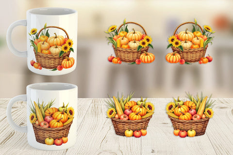 Mug Wrap Fall Fruit Sublimation artnoy 