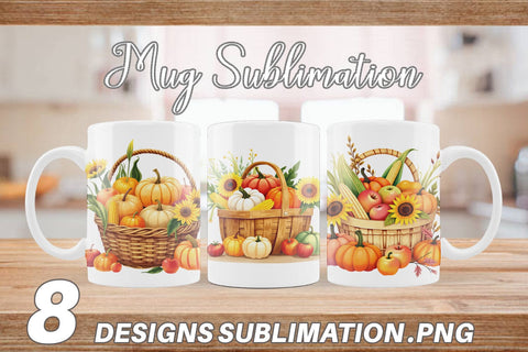 Mug Wrap Fall Fruit Sublimation artnoy 