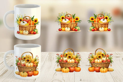 Mug Wrap Fall Fruit Sublimation artnoy 