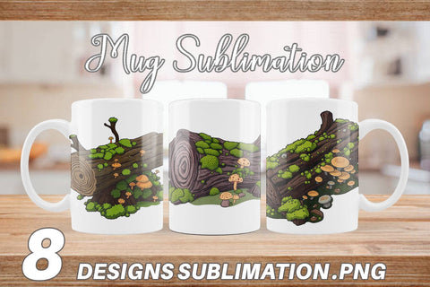 Mug Wrap Fallen Log Sublimation artnoy 