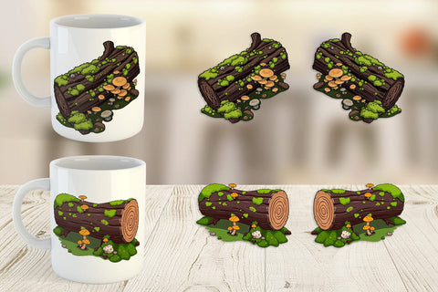 Mug Wrap Fallen Log Sublimation artnoy 