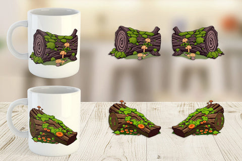 Mug Wrap Fallen Log Sublimation artnoy 