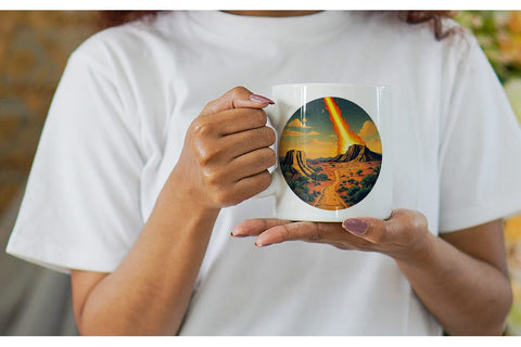 Mug Wrap Falling Meteor Sublimation artnoy 